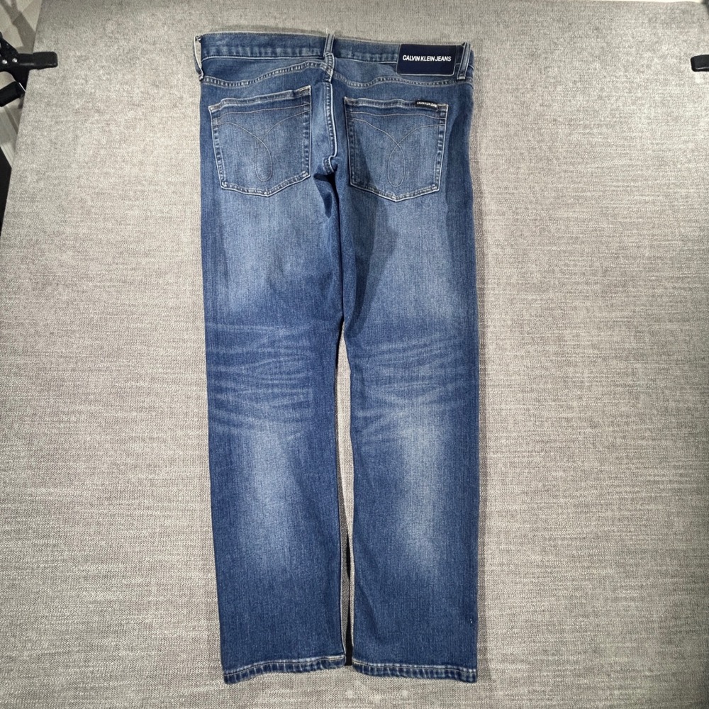 Calvin Klein Jeans Straight‎ Leg Mens 37x30 Blue Excellent Medium Wash Denim